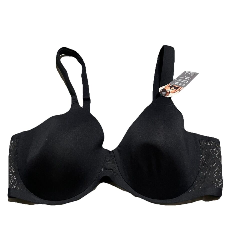 Bali Coolest Smoothing Underwire T-Shirt Bra Size 40C Black NWT